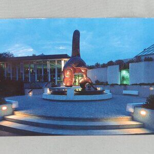 Vintage Postcard - Killer Whale Carving Vancouver Aquarium - Traveltime